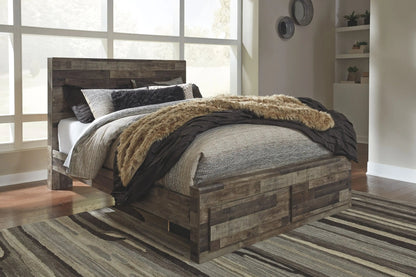 Derekson - Panel Bed, King, Dark Gray