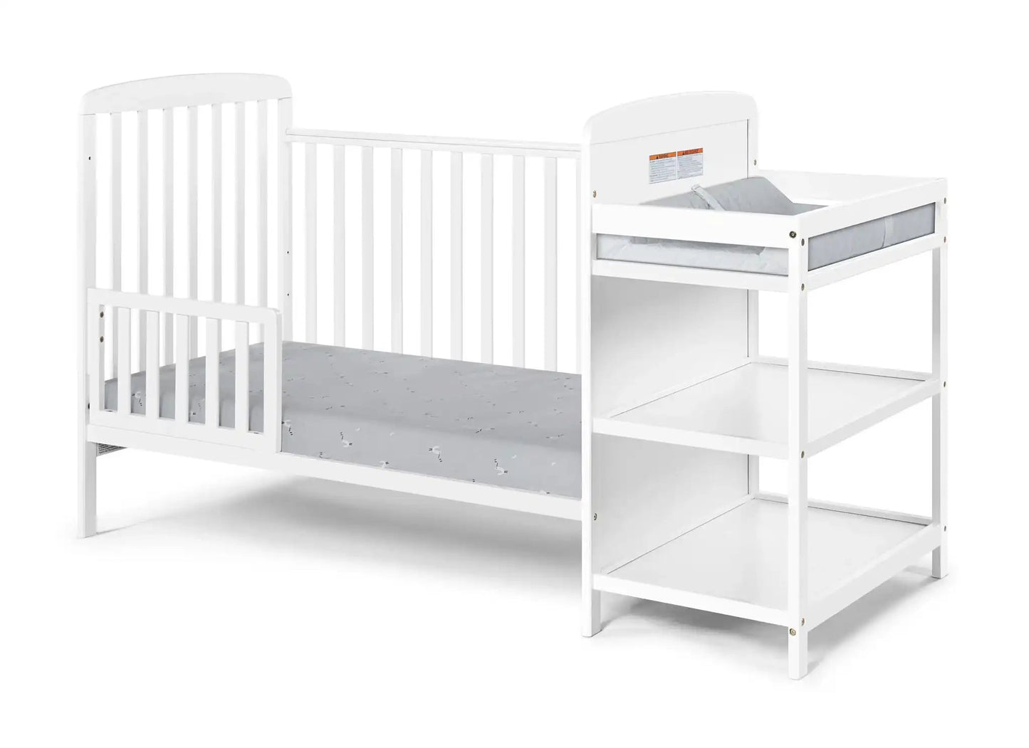 Ramsey - 3-in-1 Convertible Crib / Changer Combo, White