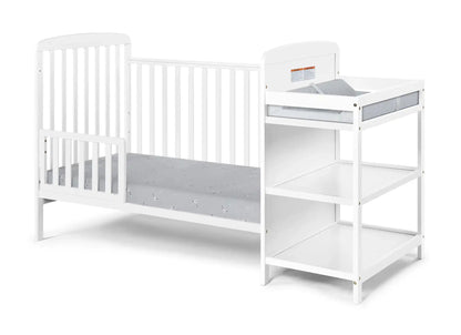 Ramsey - 3-in-1 Convertible Crib / Changer Combo, White