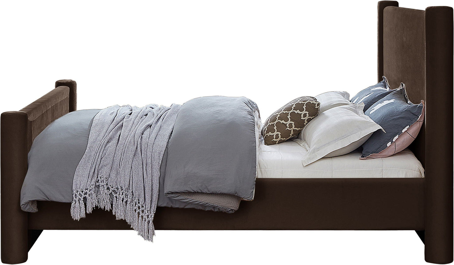 Elias - Velvet Bed, Full, Black