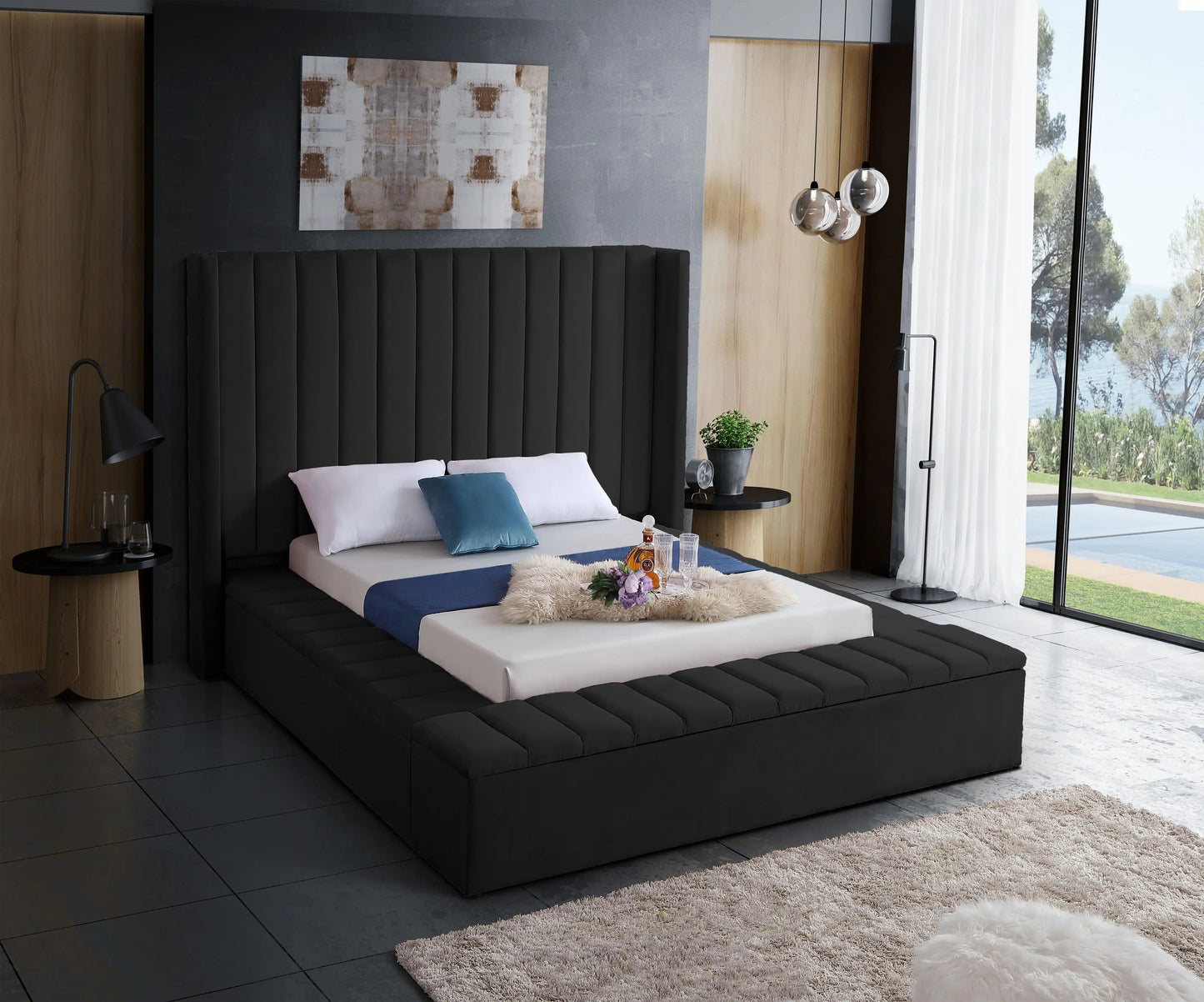 Kiki - Bed, King, Black