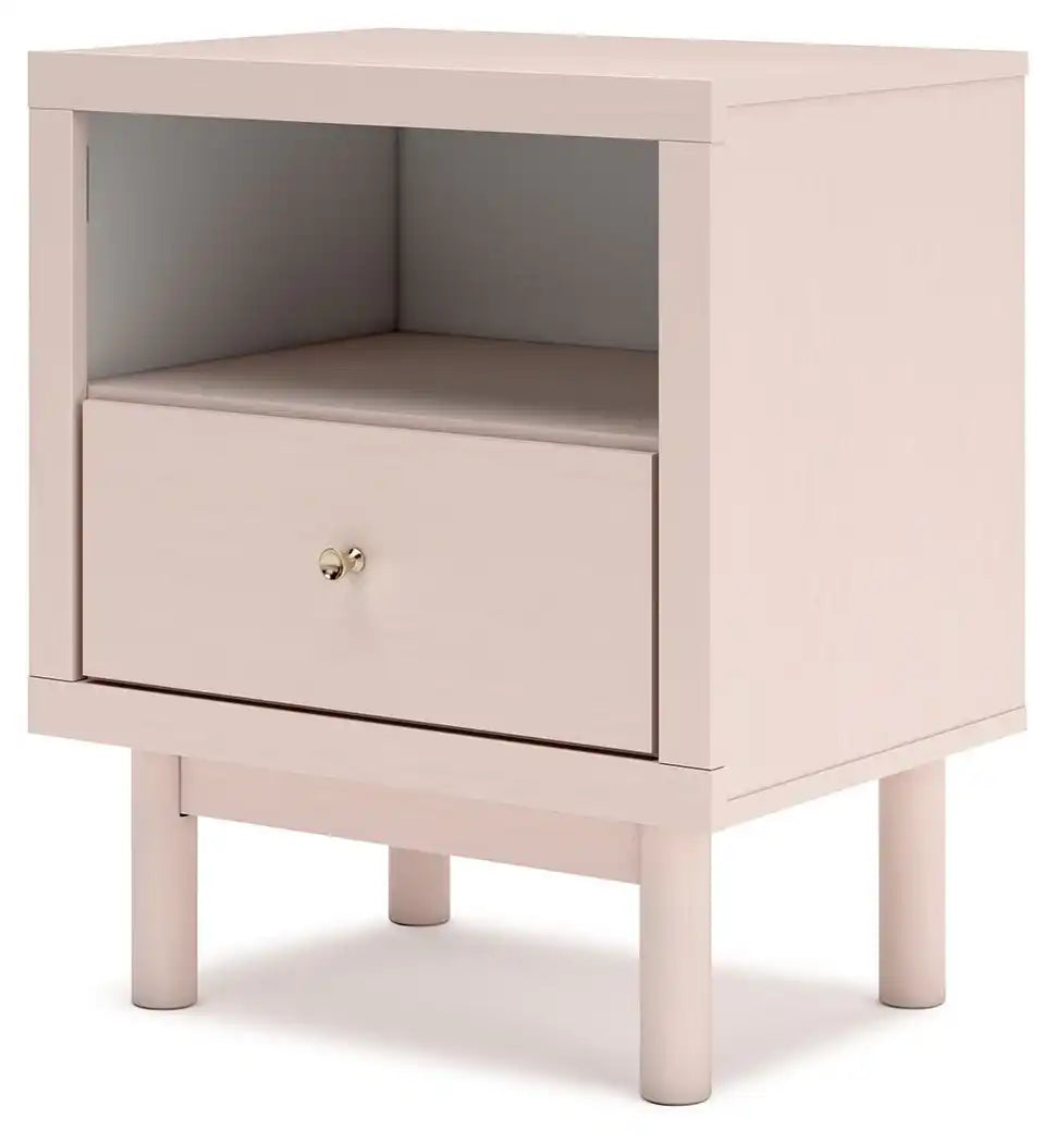 Wistenpine - One Drawer Night Stand - Blush
