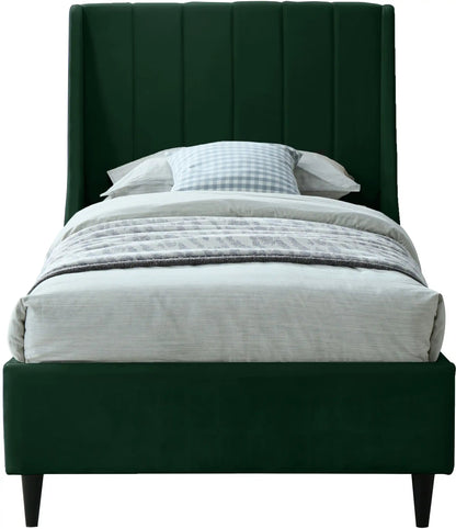 Eva - Velvet Bed, Twin, Green
