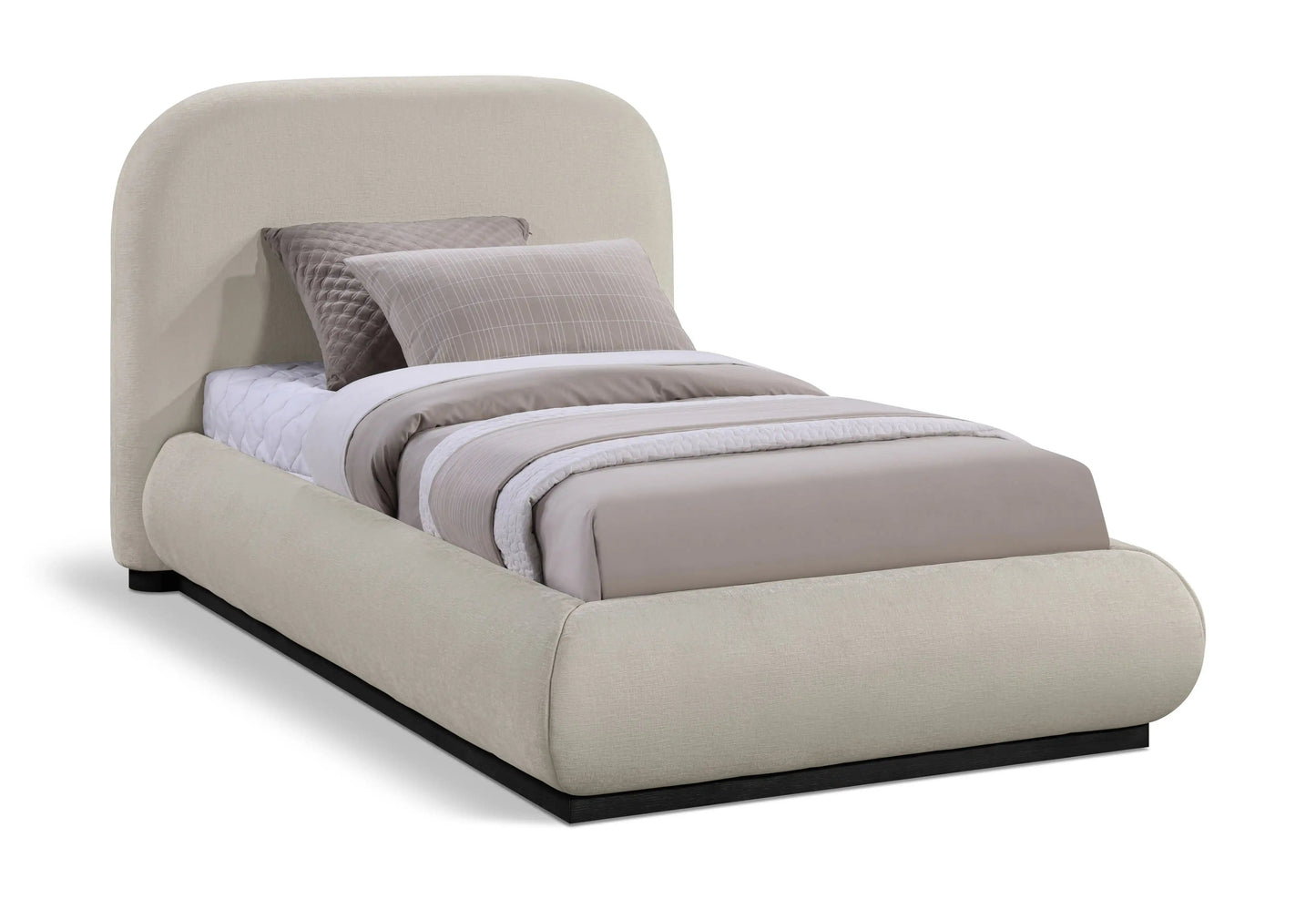 Vaughn - Chenille Bed With Black Base