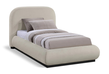 Vaughn - Chenille Bed With Black Base, Full, Beige