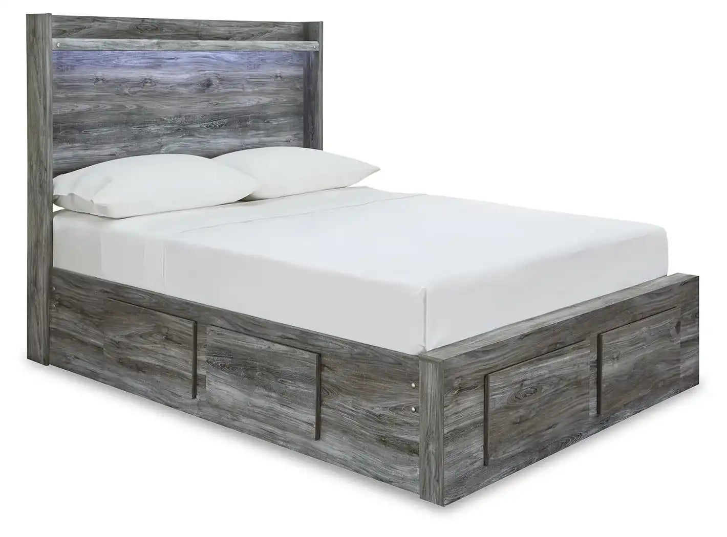 Baystorm - LED Panel Bed, Full, Gray