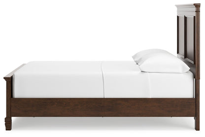 Danabrin - Panel Bed, Twin, Dark Brown