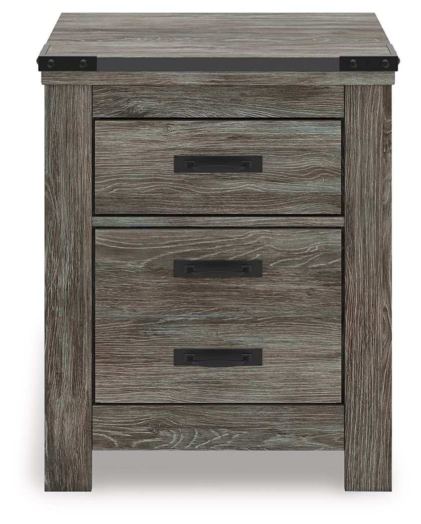 Frandern - Two Drawer Night Stand - Gray