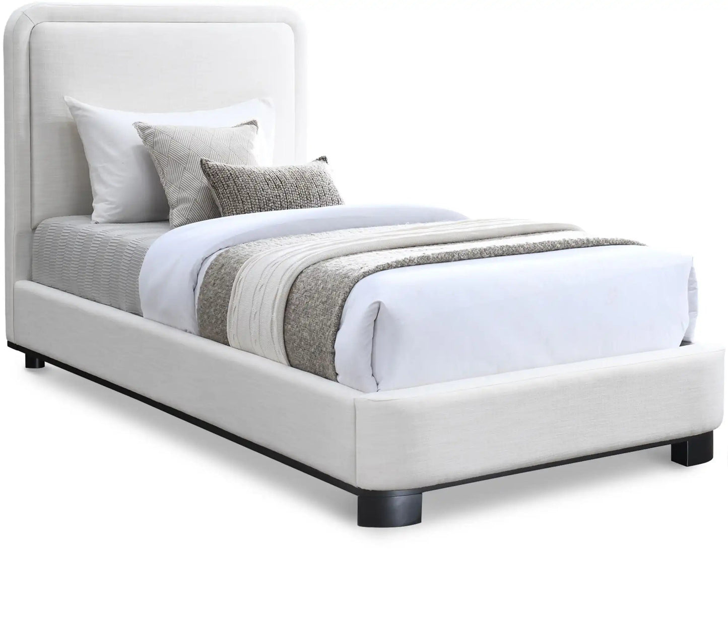 Nolita - Bed With Black Base, Full, White