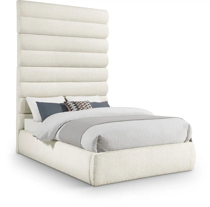 Adam - Boucle Fabric Bed With 89 Headboard