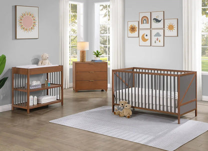 Pixie Zen - 3-in-1 Crib - Walnut, Light Brown