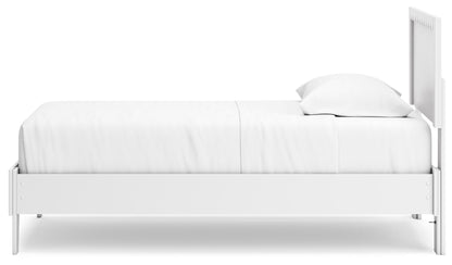 Hallityn - Panel Platform Bed, Twin, White
