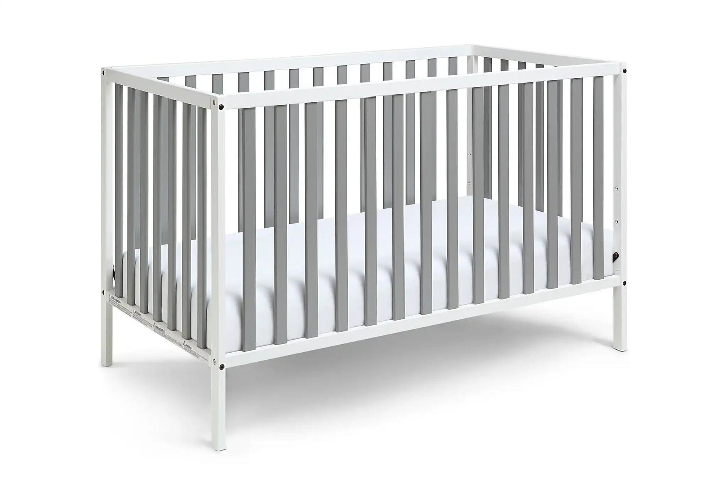 Deux - Remi 3-in-1 Convertible Island Crib, White