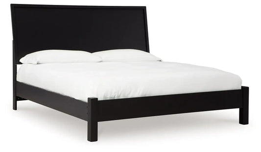 Danziar - Panel Bed With Low Footboard, King, Black