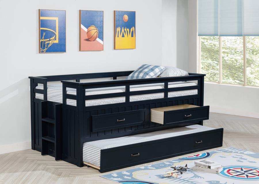 Carlsbad - Wood Captains Bed With Trundle