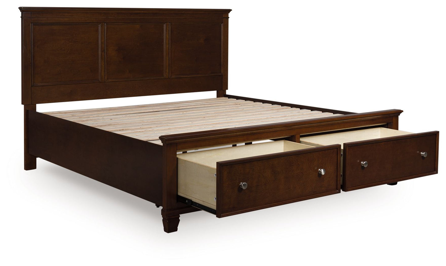 Danabrin - Panel Bed, Twin, Dark Brown