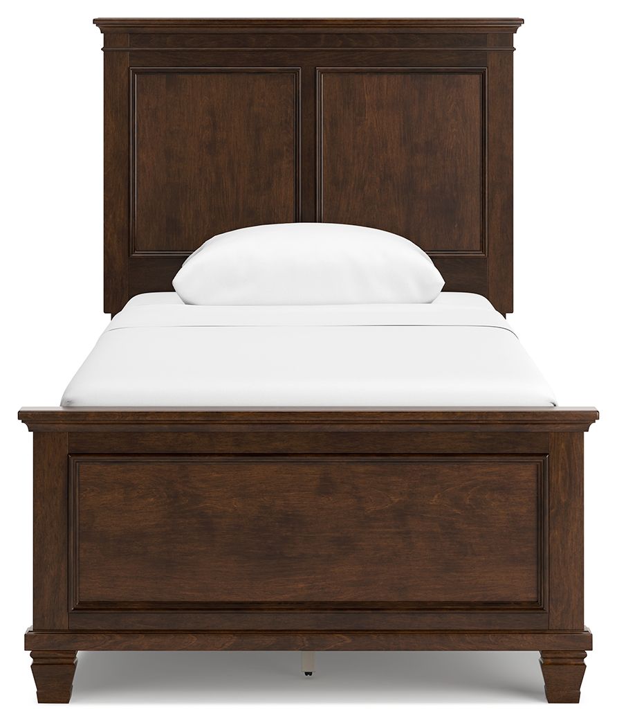 Danabrin - Panel Bed, Twin, Dark Brown