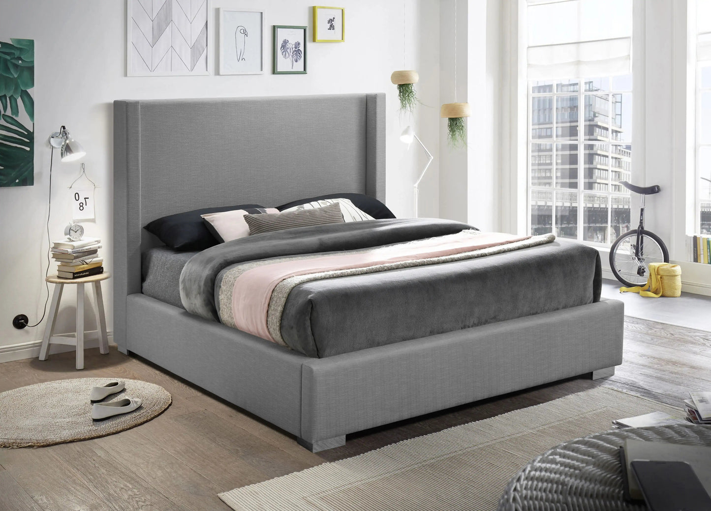 Royce - Bed, Full, Gray