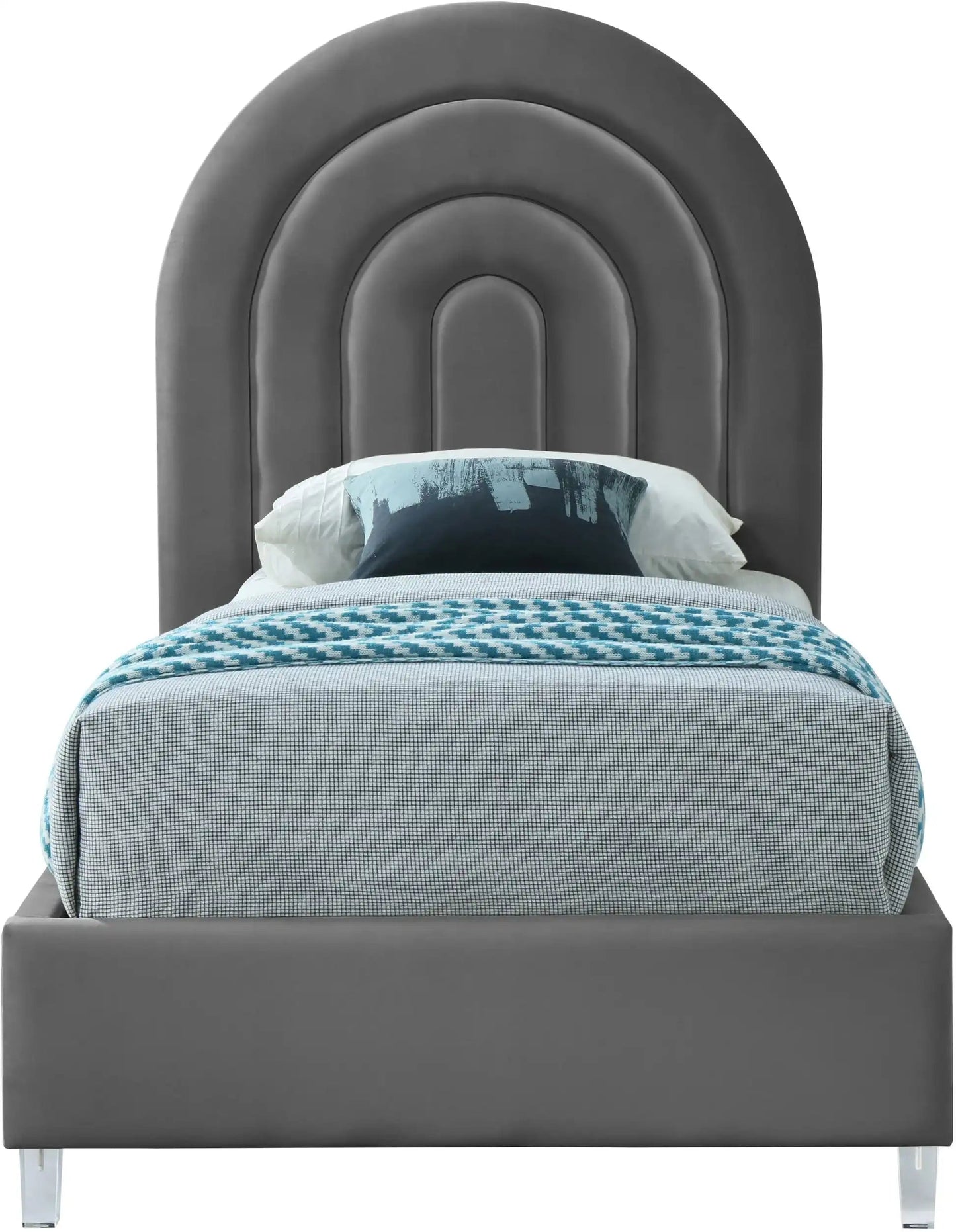 Rainbow - Bed, Full, Dark Gray