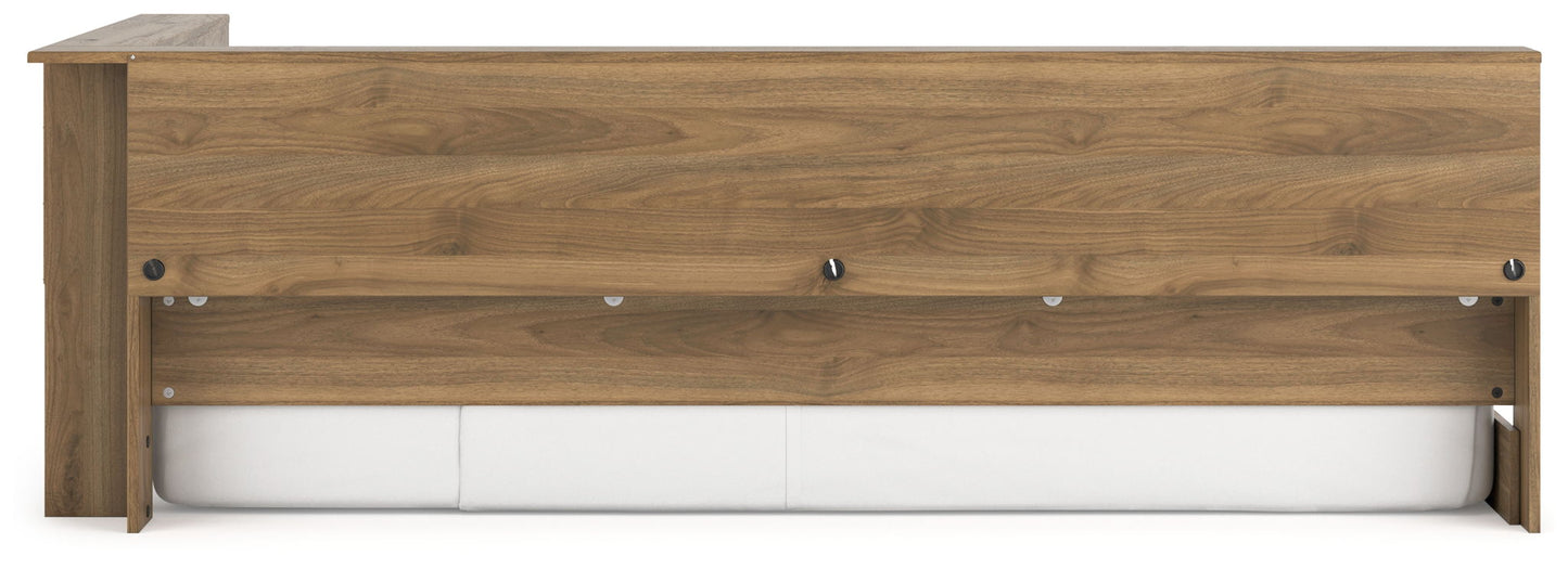 Deanlow - Bookcase Storage Bed, Twin, Light Brown