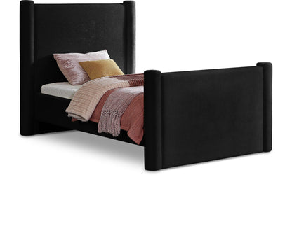 Elias - Velvet Bed, Full, Black