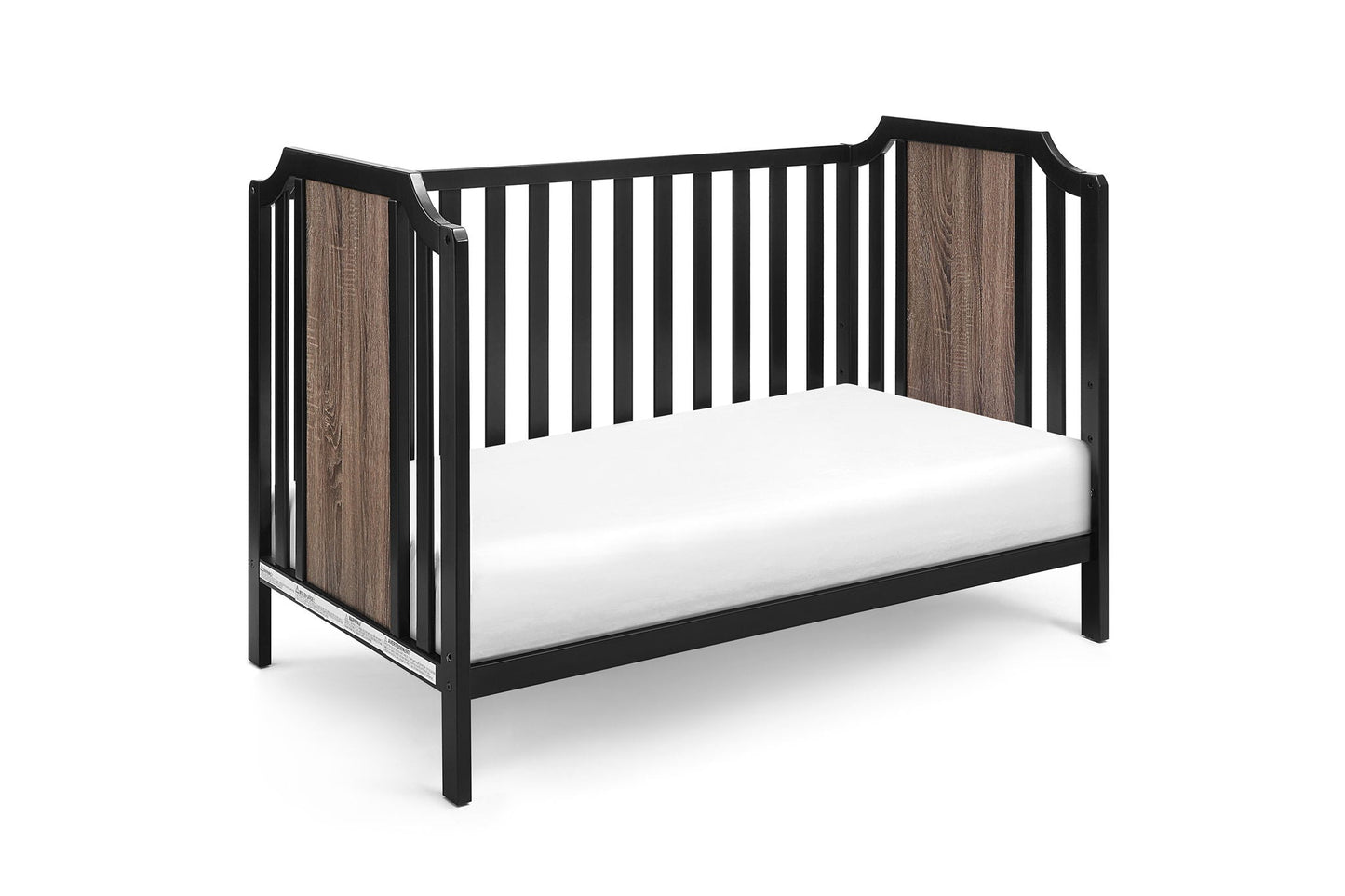Brees Island - 3 In 1 Convertible Crib, Black