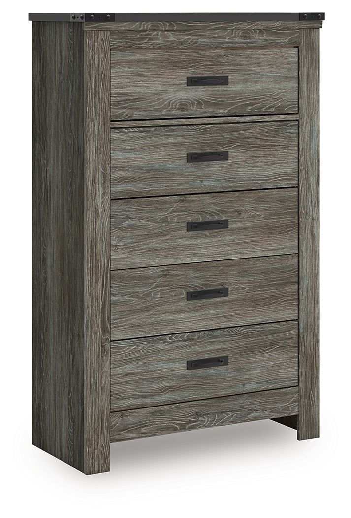 Frandern - Five Drawer Chest - Gray