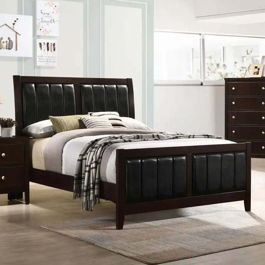 Carlton - Wood Panel Bed, Full, Black