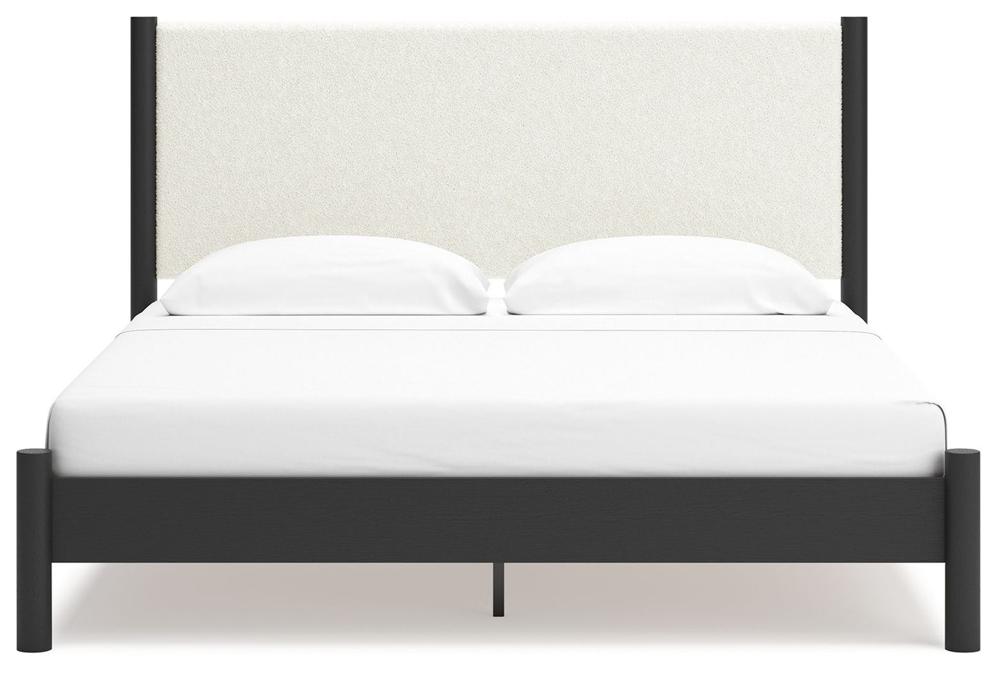 Cadmori - Upholstered Panel Bed, Queen, Beige