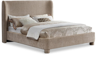 Penny - Chenille Fabric Bed, Full, Beige
