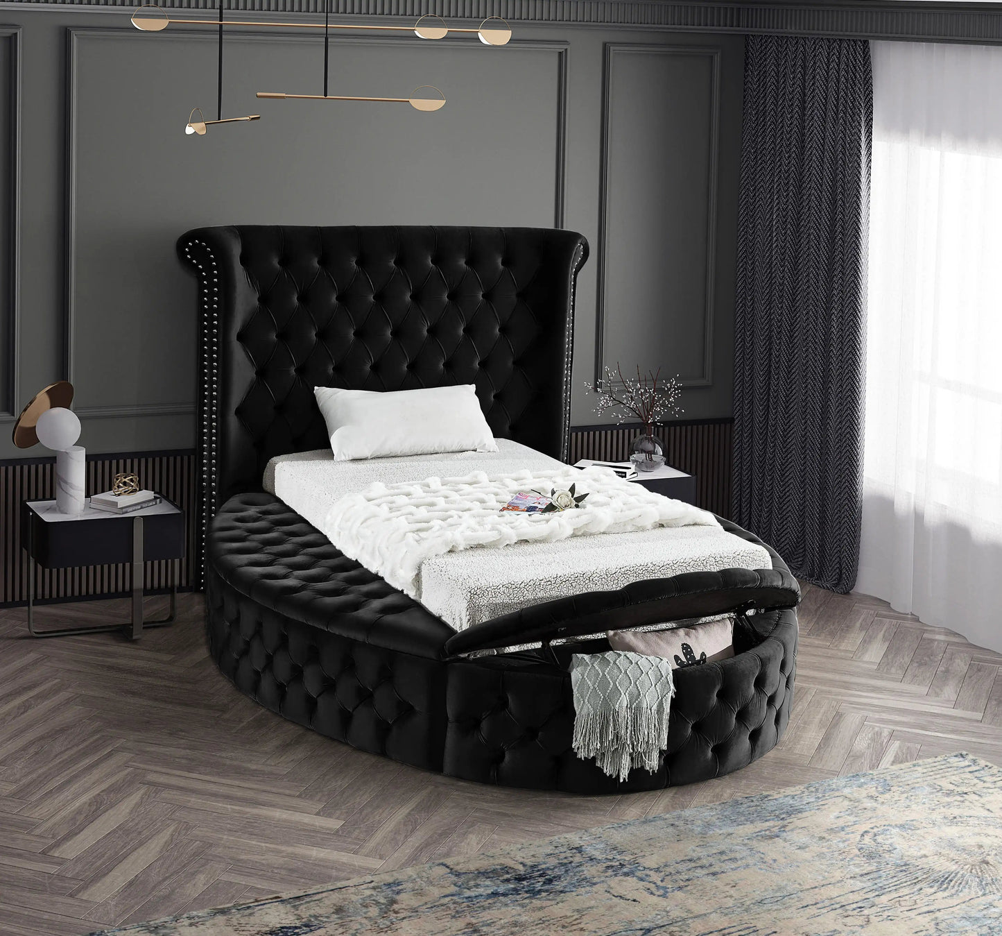 Luxus - Bed, Twin, Black