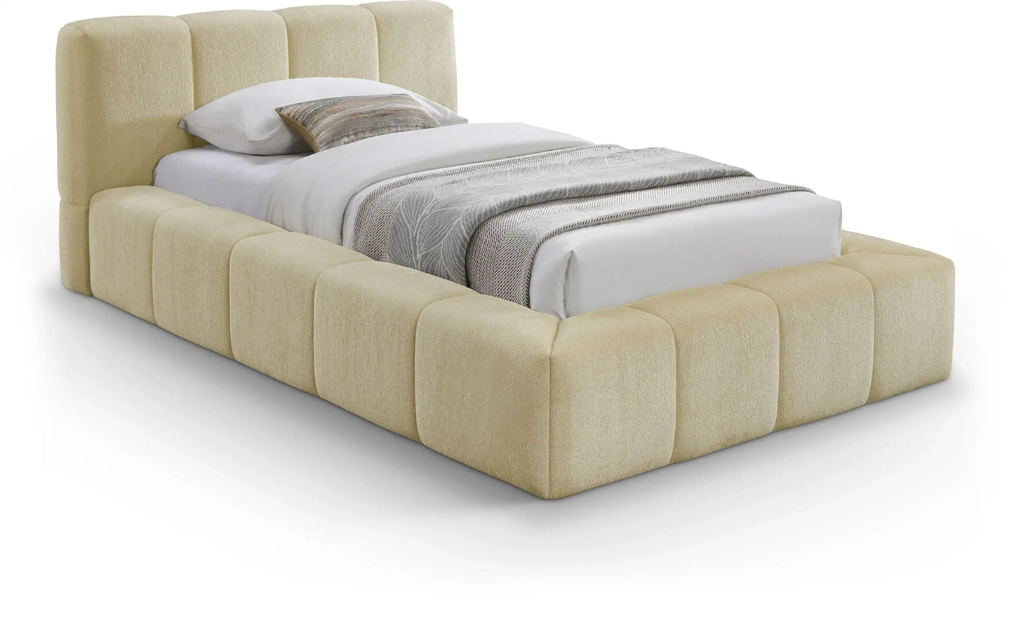 Carlin - Bed, Full, Beige