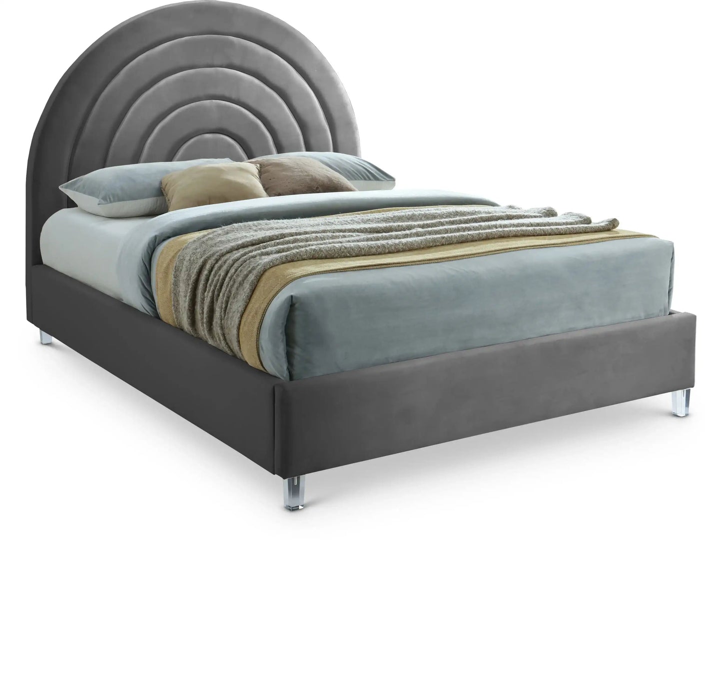 Rainbow - Bed, Full, Dark Gray