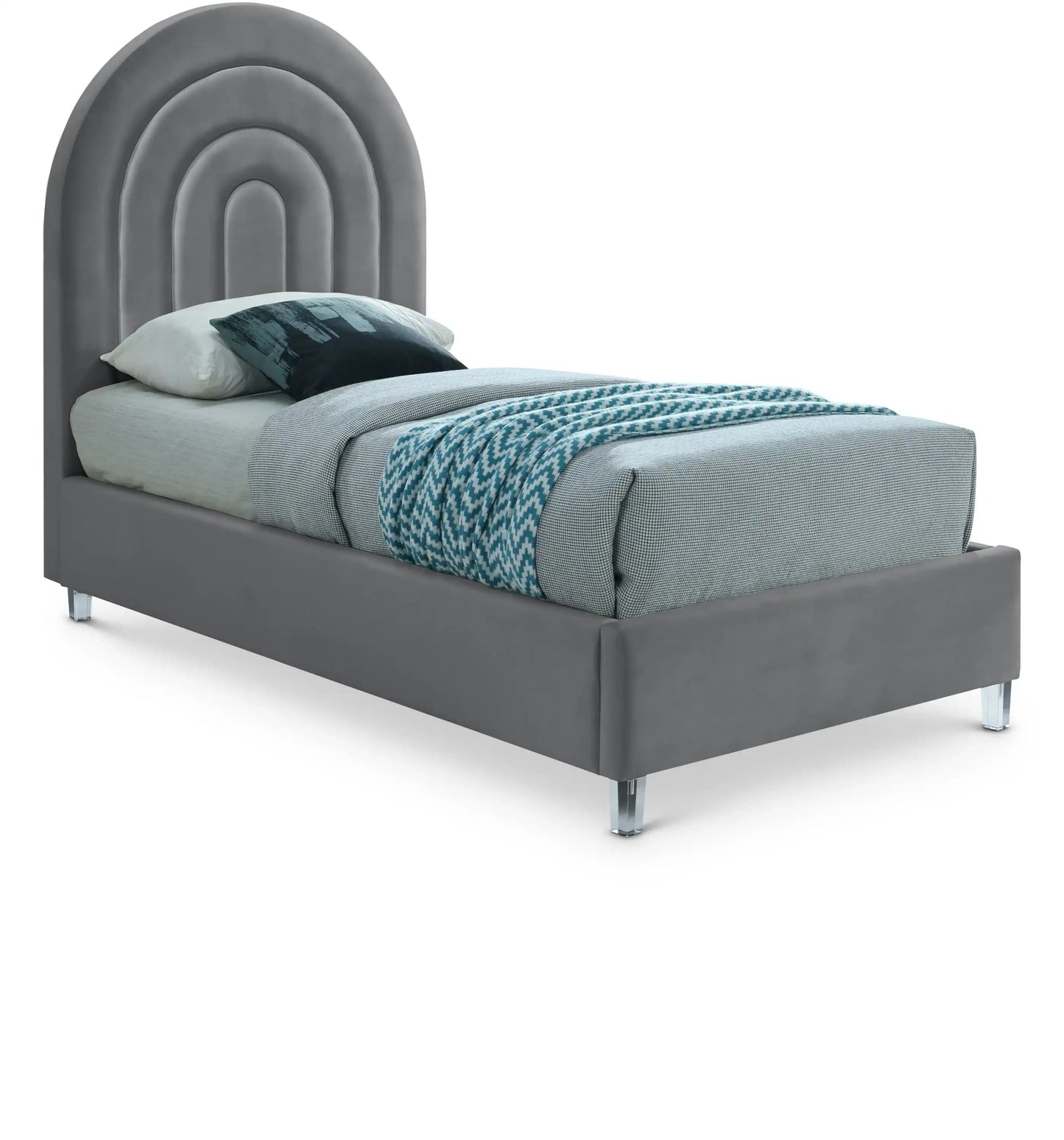Rainbow - Bed, Full, Dark Gray