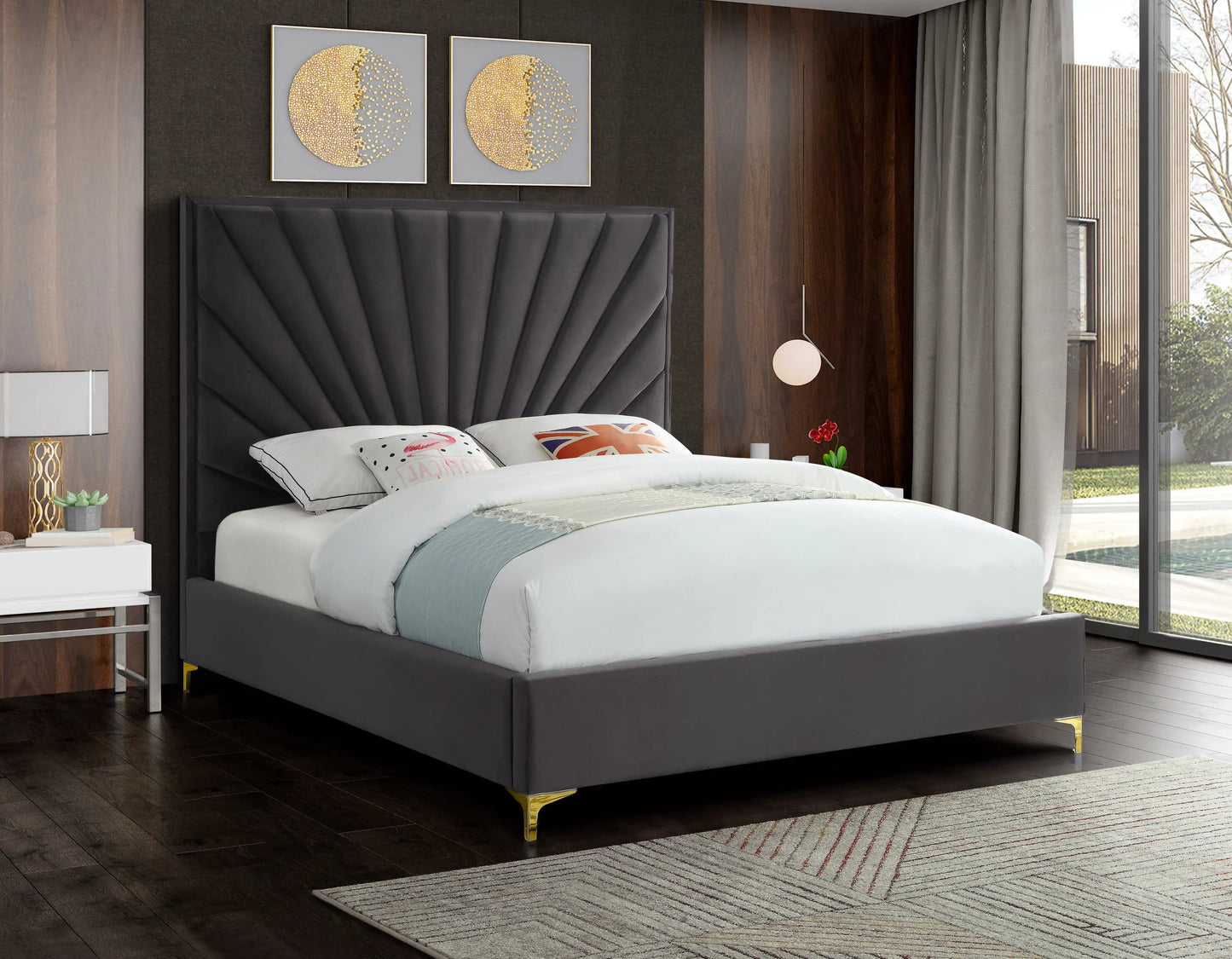 Eclipse - Bed, Queen, Beige