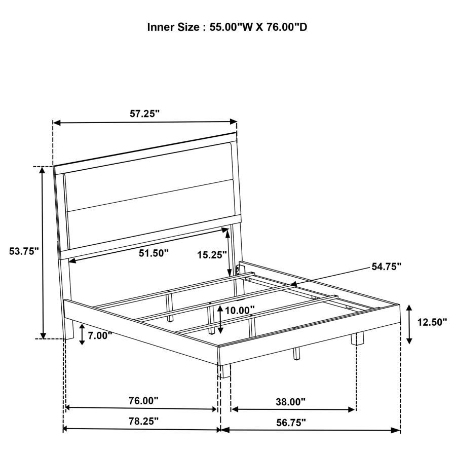 Trenton - Wood Panel Bed, Full, Beige