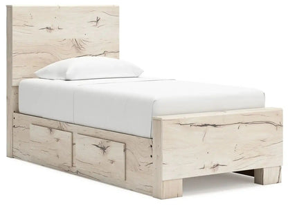 Lawroy - Panel Bed With Storage, Queen, Beige