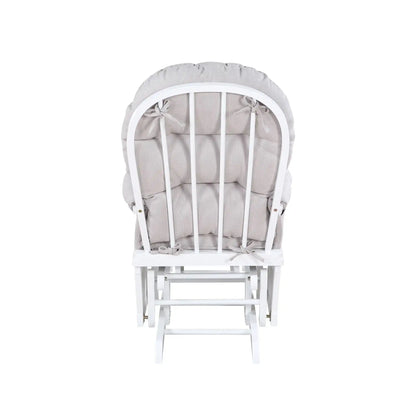 Madison - Glider & Ottoman - White Base, Gray