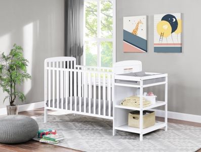 Ramsey - 3-in-1 Convertible Crib / Changer Combo, White