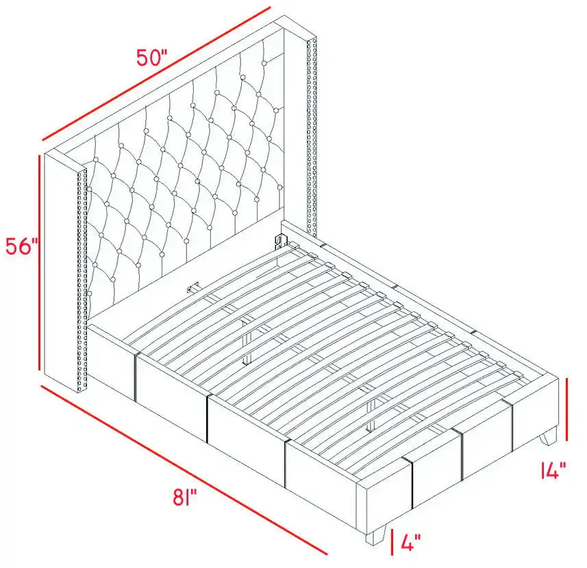 Ashton - Bed, Queen, Beige