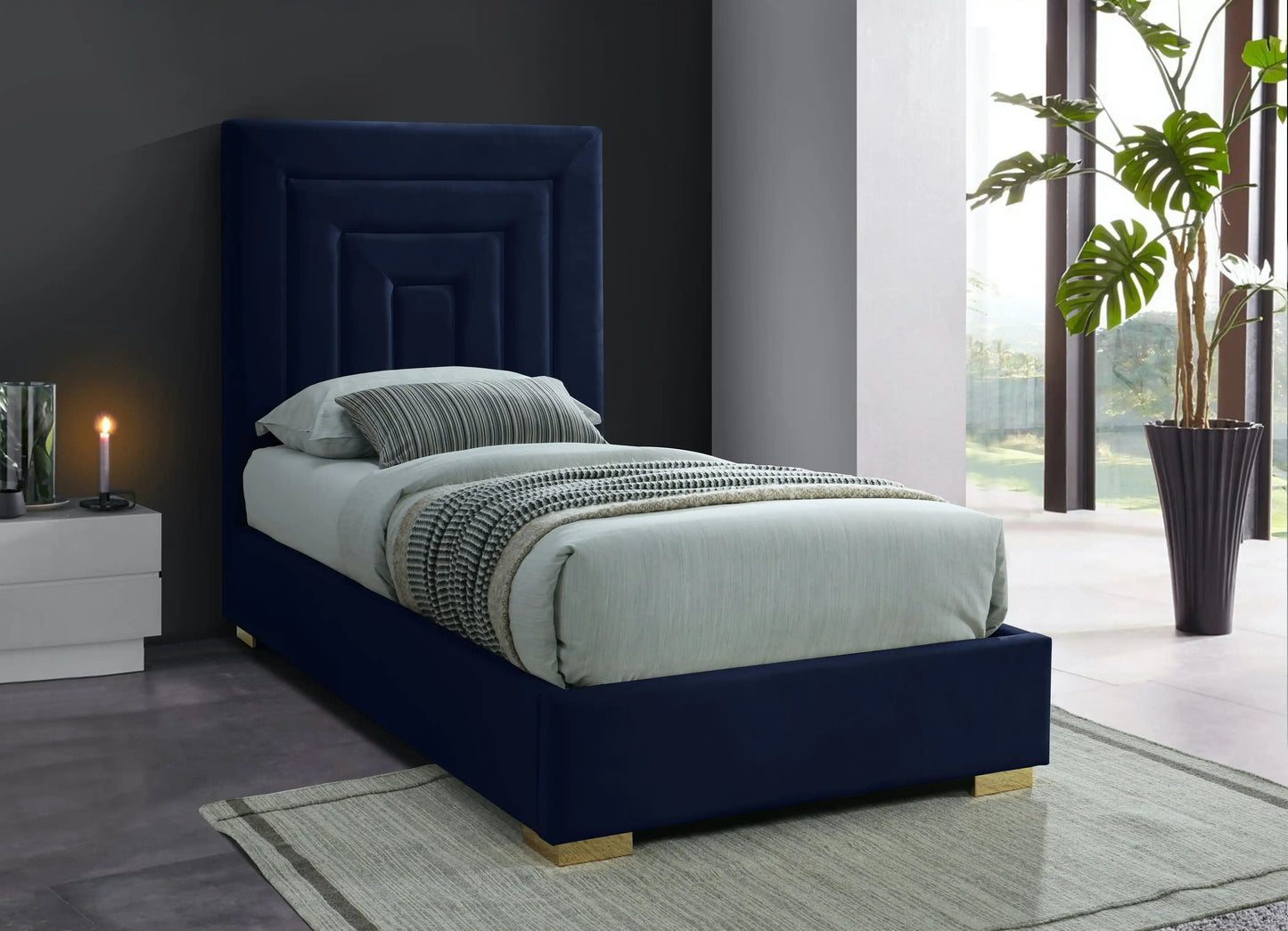 Nora - Bed, Twin, Dark Gray