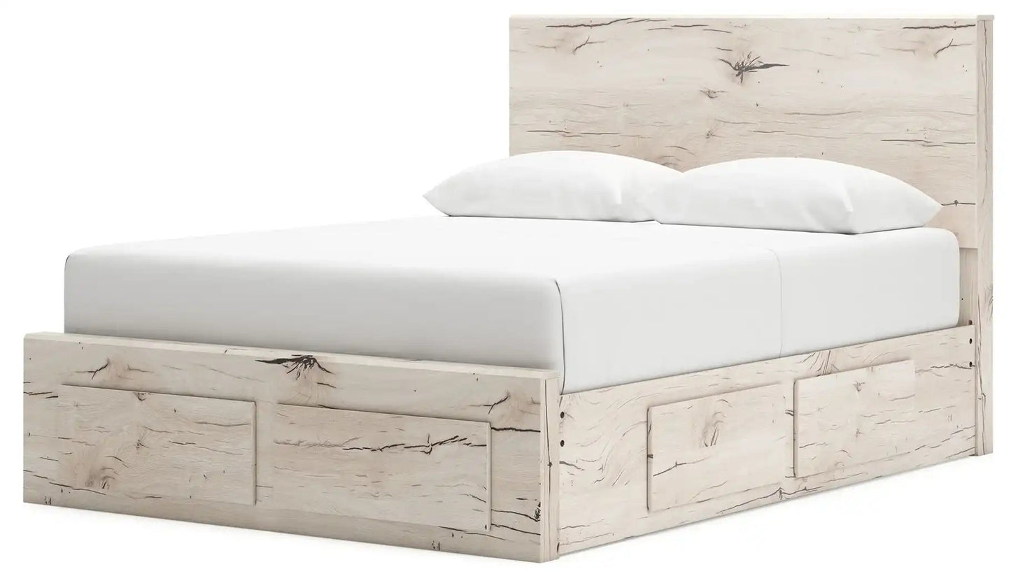 Lawroy - Panel Bed With Storage, Queen, Beige