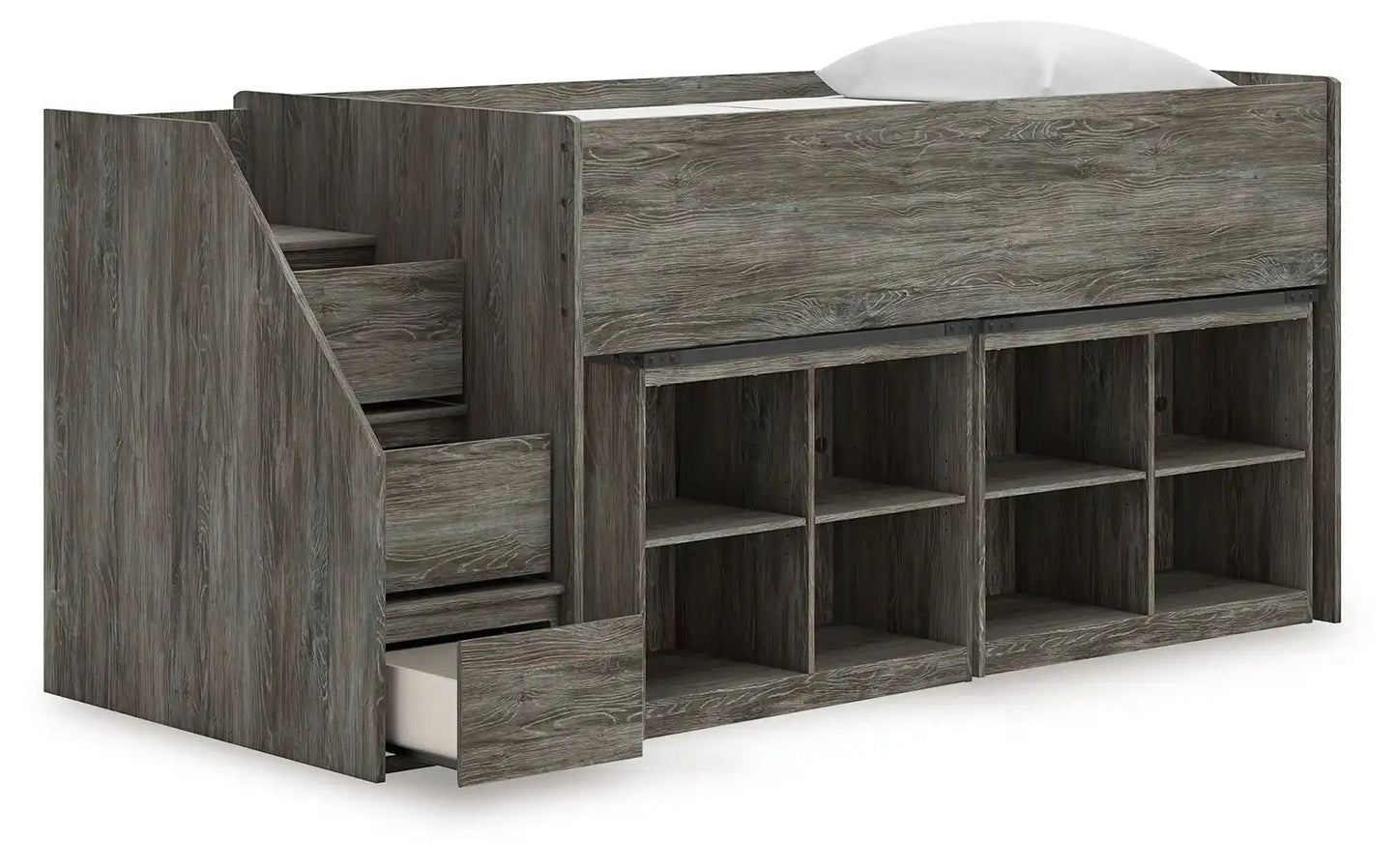 Frandern - Loft Bed, Twin, Gray