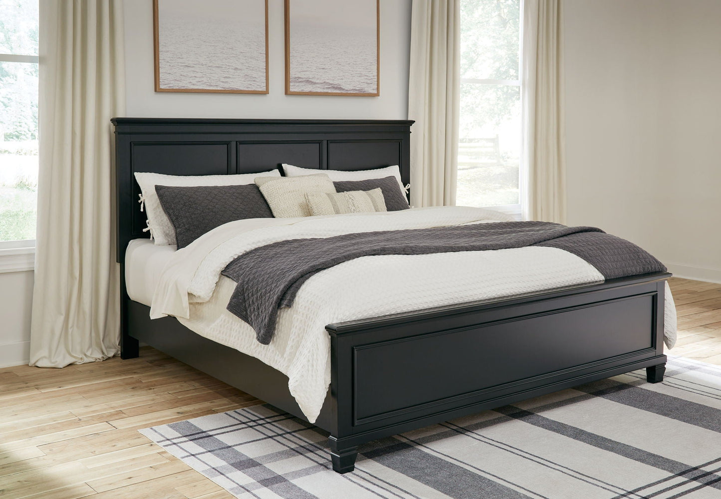 Lanolee - Panel Bed, Queen, Black