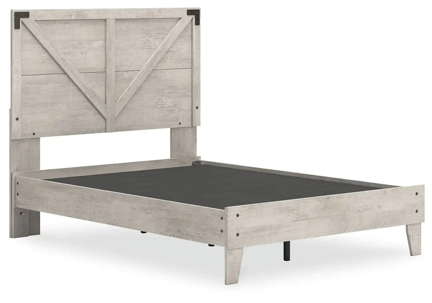Shawburn - Platform Bed With Crossbuck Panel Headboard, Queen, Gray