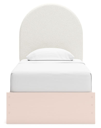 Wistenpine - Upholstered Panel Bed With Storage, Twin, Pink