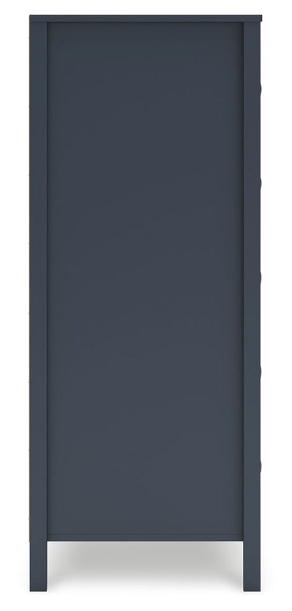 Simmenfort - Five Drawer Chest - Navy Blue