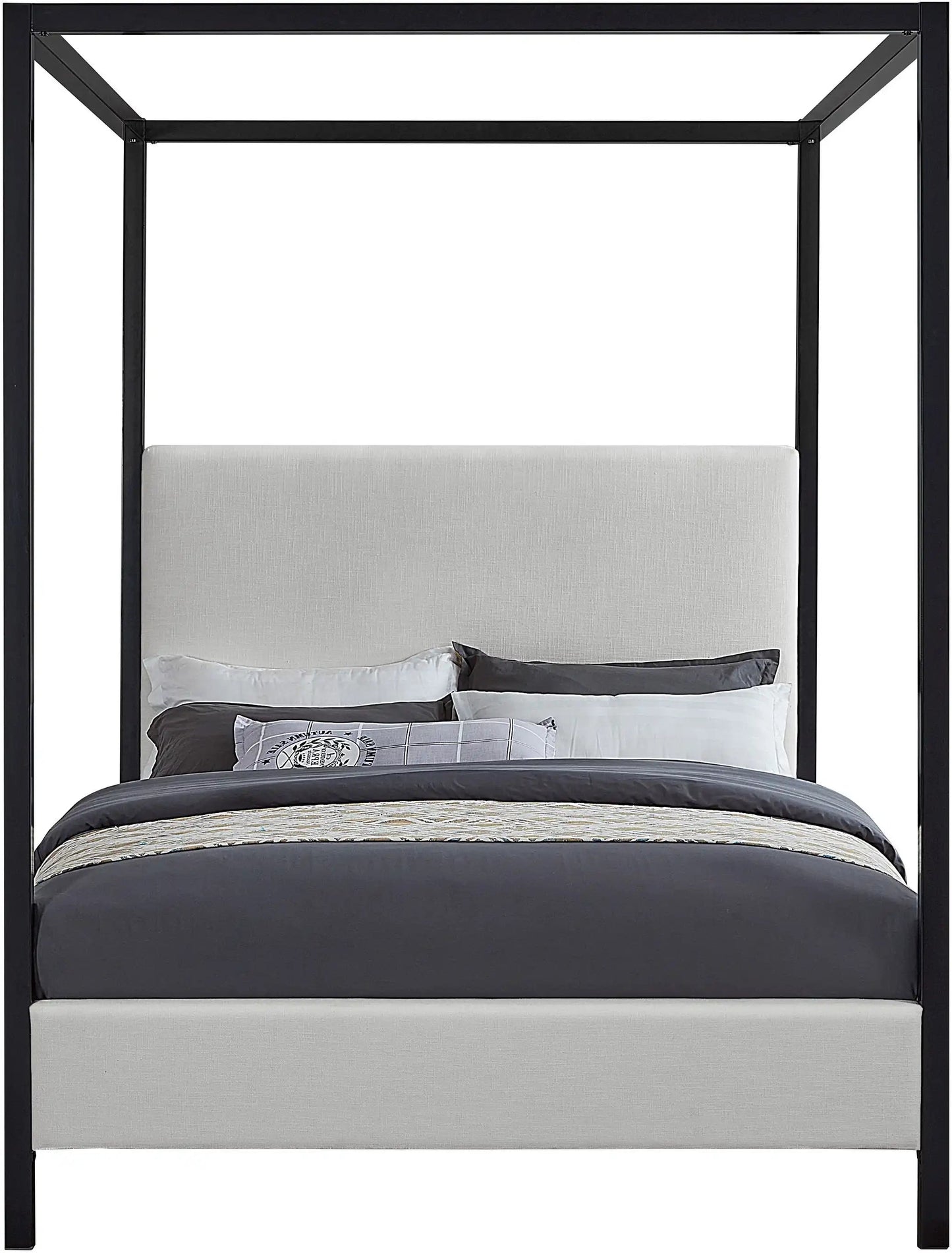 James - Canopy Bed, Queen, Beige