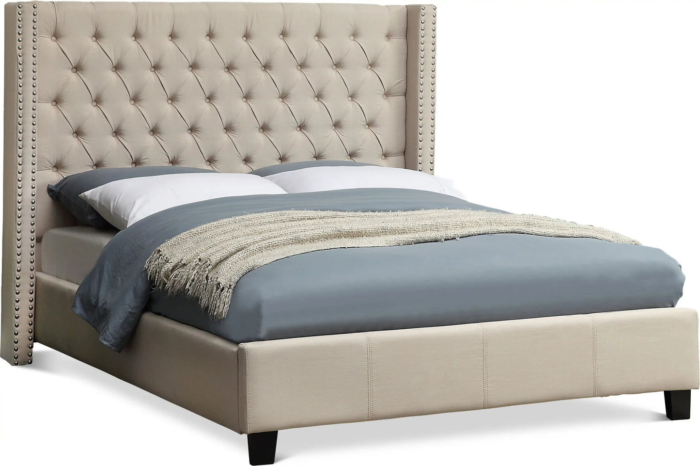 Ashton - Bed, Queen, Beige