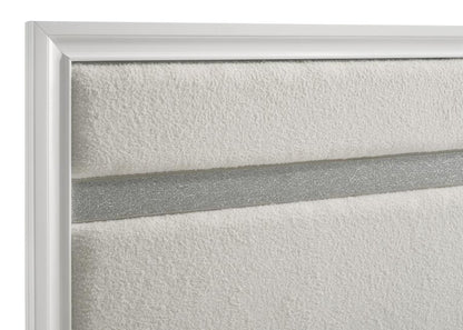Miranda - Upholstered Panel Bed, Queen, White